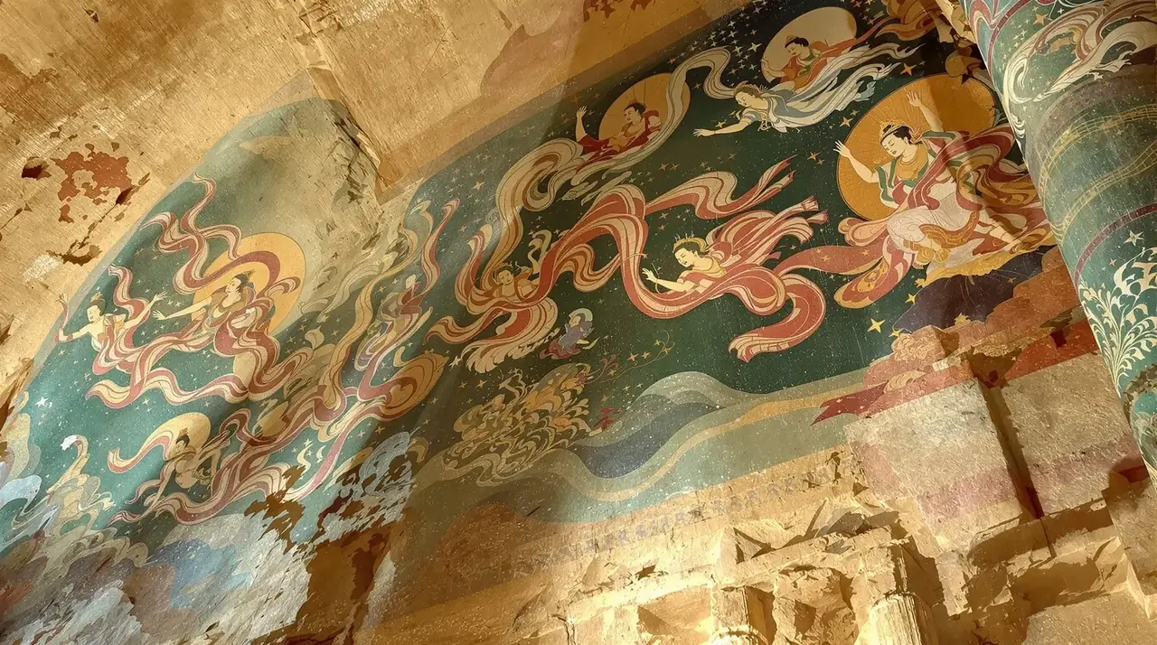 敦煌壁画·飞天 - 高清视频网站 敦煌壁画·飞天